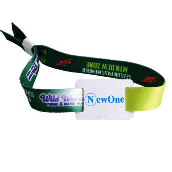 fabric rfid bracelet with soft pvc tag