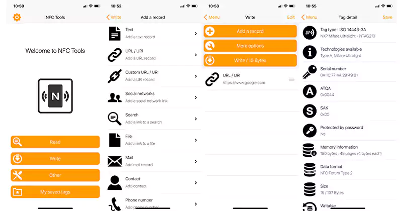 nfc tools for ios